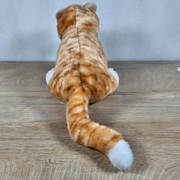 K&M International Orange Tabby Cat Plush Stuffed Toy Realistic Vintage 2005 11" - Picture 7 of 10